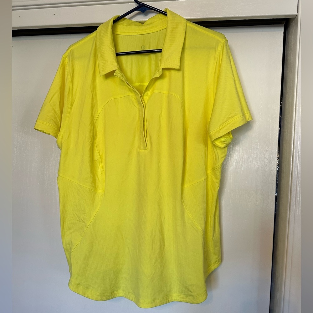 Lululemon Bright Yellow golf/tennis Shirt